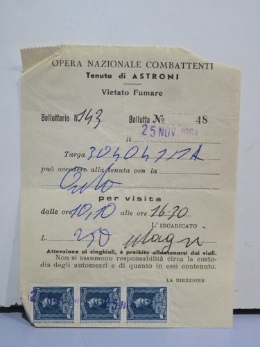Bollettario opera nazionale - bollettario,